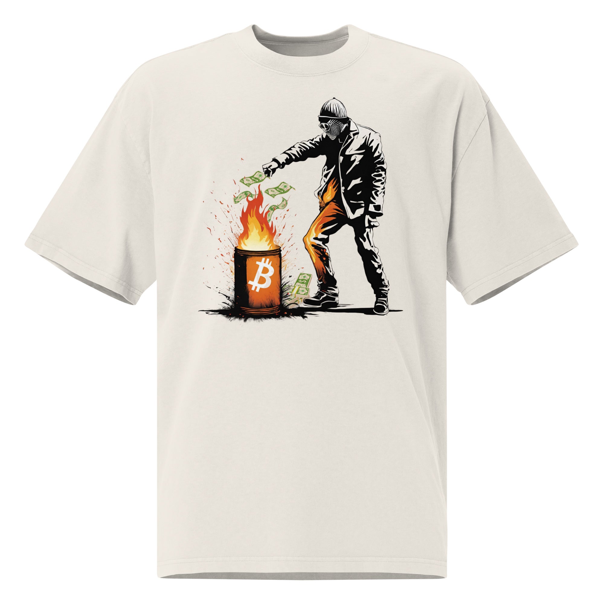 OVERSIZED FADED CRYPTO T-SHIRT - F*CK FIAT ONLY CRYPTO