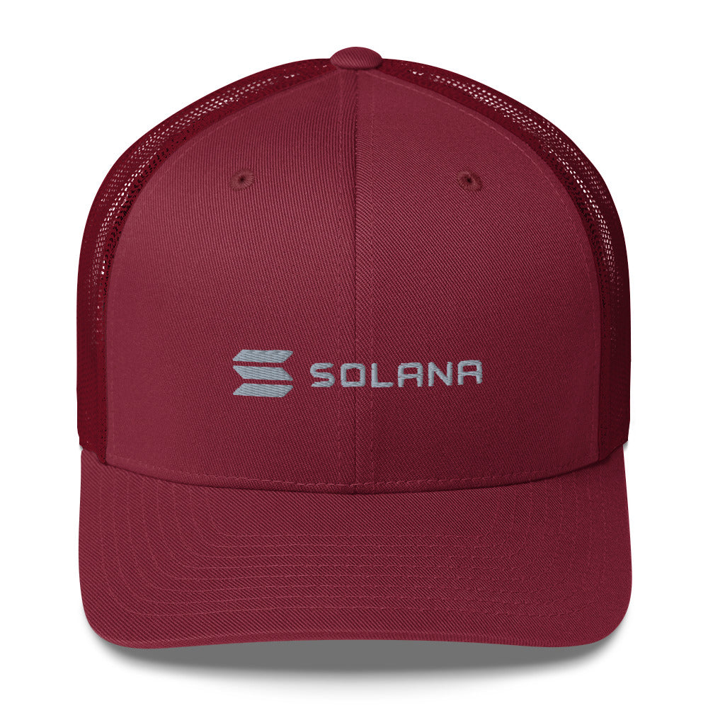 SOLANA (SOL) LOGO NAME TRUCKER HAT