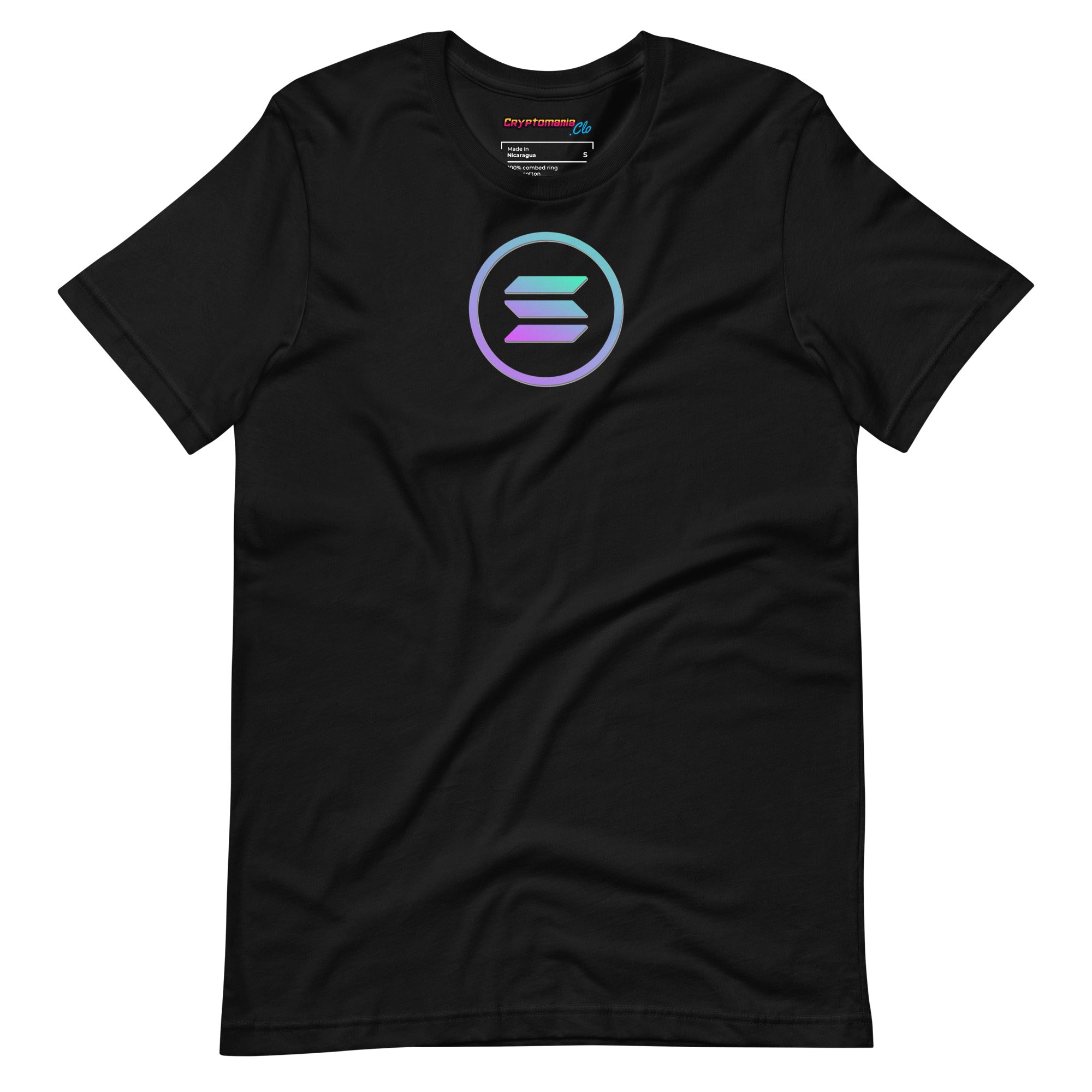 SOLANA (SOL) ROUND LOGO T-SHIRT (BLACK)
